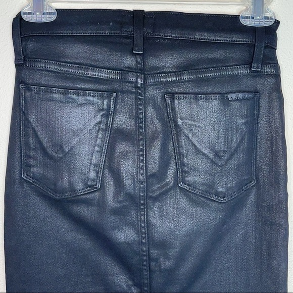 Hudson Jeans Robbie Mid-rise Pencil Mini Skirt With Raw Hem - Picture 6 of 16